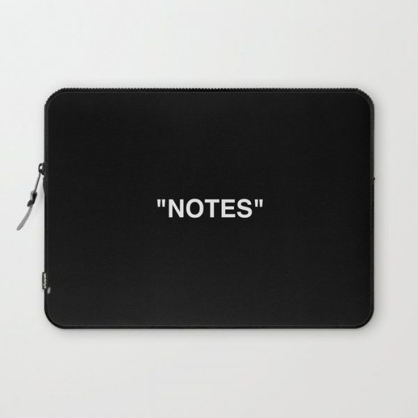 "NOTES" Computer Cover by EM - Showmetype - Laptop Sleeve - 13"