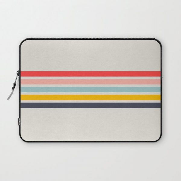 Naomori - Classic Minimal Retro Stripes Computer Cover by AlphaOmega - Laptop Sleeve - 13"