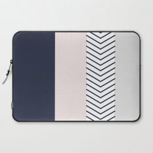 Navy Blush and Grey Arrow Computer Cover by Emily Downward - Laptop Sleeve - 15"