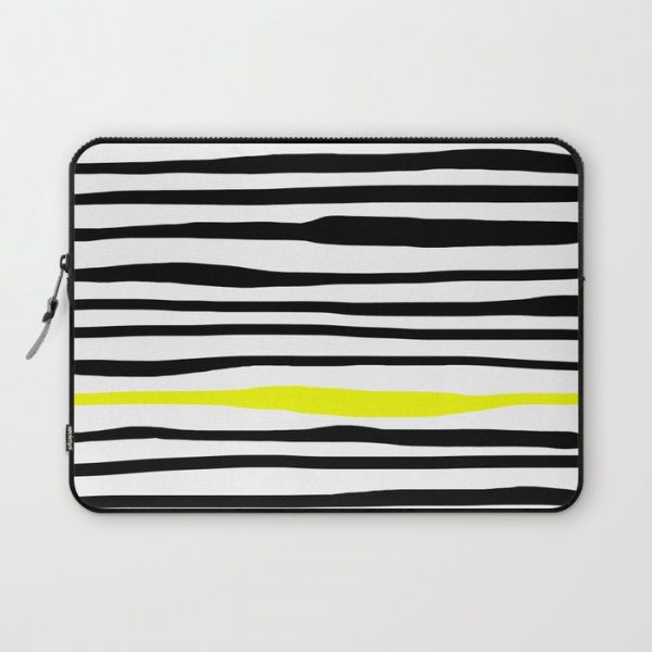 Neon zebra stripes Computer Cover by Maiko Nagao - Laptop Sleeve - 13"