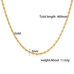 New Fashion Popular Genuine Jewelry Gold Filled Golden Charming Personality Chain Men's Necklace