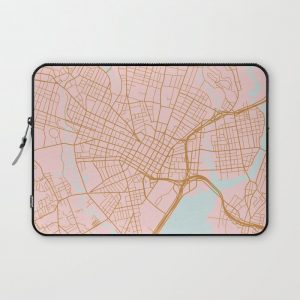 New Haven map, Connecticut Computer Cover by AnnaGo - Laptop Sleeve - 13"