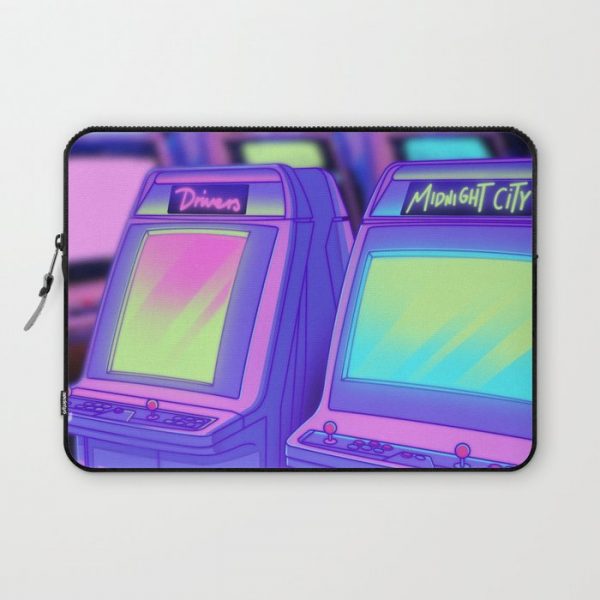 Night City Arcades Laptop Sleeve by SURUDENISE - Laptop Sleeve - 13"