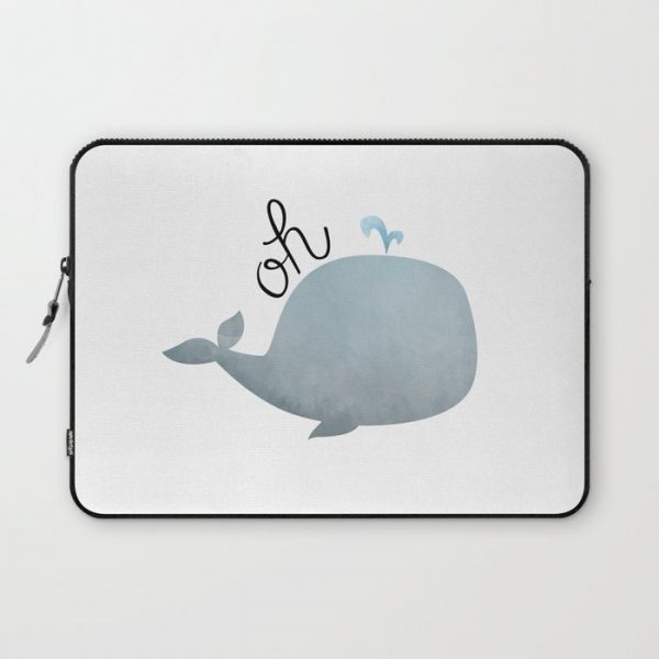 Oh Whale Computer Cover by A Little Leafy - Laptop Sleeve - 13"