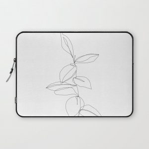 One line minimal plant leaves drawing - Berry Computer Cover by The Colour Study - Laptop Sleeve - 13"