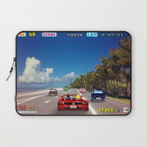 Outrun - Pixel art Computer Cover by smurfted - Laptop Sleeve - 13"