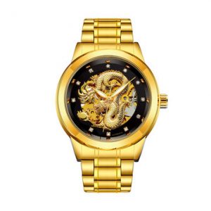 POLOBOSS Dragon Rhinestone Mechanical Watch