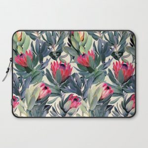 Painted Protea Pattern Computer Cover by micklyn - Laptop Sleeve - 15"