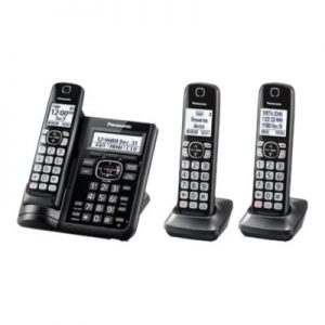 Panasonic KX-TGF543B KX-TGF543B - Cordless phone - answering system - Bluetooth interface with caller ID/call waiting - DECT 6.0 - black + 2 additiona