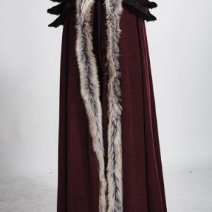 Paneled Statement Long Sleeve Layered Faux Fur Poncho