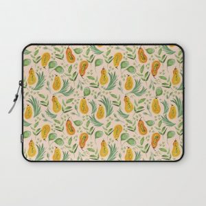 Papaya pattern design Computer Cover by Mariasara Pattern Designs - Laptop Sleeve - 13"