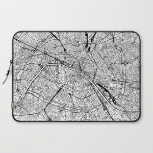 Paris White Map Computer Cover by multipliCITY - Laptop Sleeve - 15"