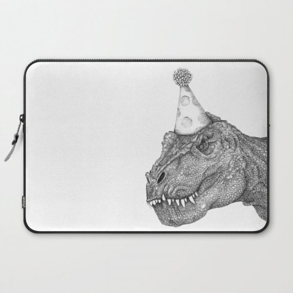 Party Dinosaur Computer Cover by ECMazur - Laptop Sleeve - 15"