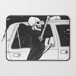 Passenger taxi grim - black and white - gothic reaper Computer Cover by mario's - Laptop Sleeve - 15"