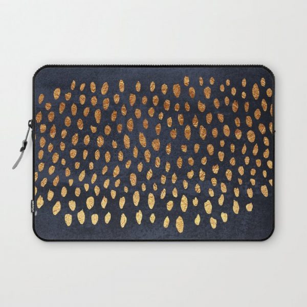 Pattern Play / Navy & Gold Computer Cover by Elisabeth Fredriksson - Laptop Sleeve - 13"