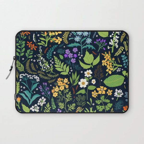 Pattern with flowers. Modern floral background. Computer Cover by Ann&Pen - Laptop Sleeve - 13"