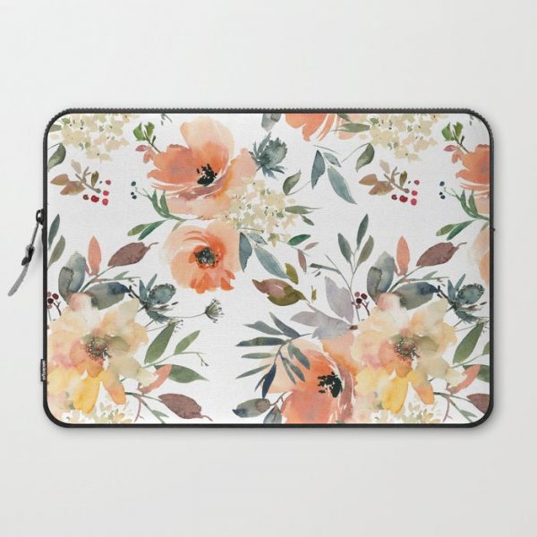 Peachy Keen Pattern Computer Cover by Laura Kate Art - Laptop Sleeve - 15"