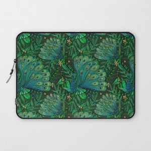 Peacocks in Emerald Forest Computer Cover by Lathe & Quill - Laptop Sleeve - 13"