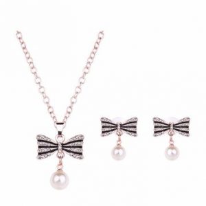 Pearl Bowknot Jewelry Set