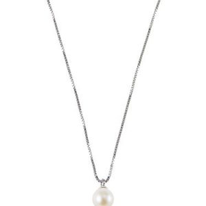 Pearl Sterling Silver Round Necklace