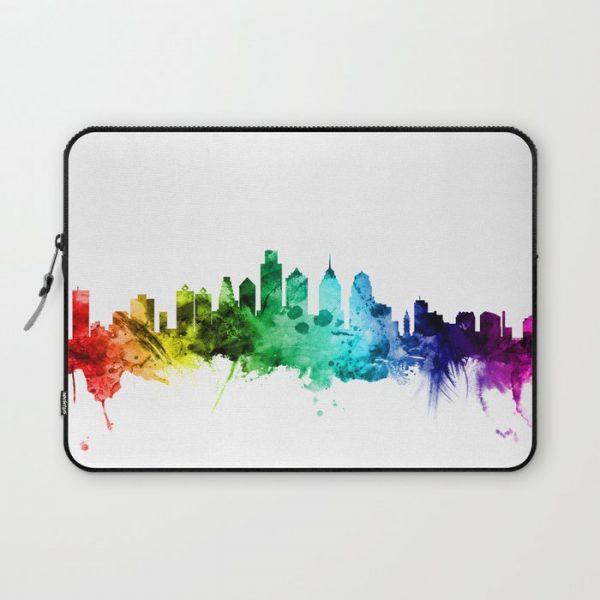 Philadelphia Pennsylvania Skyline Computer Cover by artPause - Michael Tompsett - Laptop Sleeve - 13"