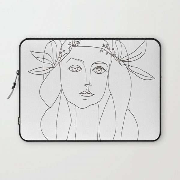 Picasso Line Art - Woman's Head Computer Cover by ShaMiLa - Laptop Sleeve - 13"