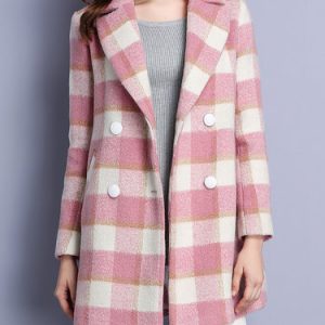 Pink Checkered/Plaid Girly Coat