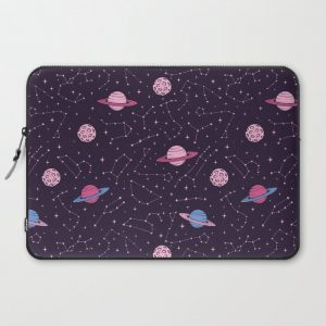 Pink Constellations and Planets Pattern Computer Cover by FaerieShop - Laptop Sleeve - 15"