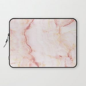 Pink Marble Abstract Computer Cover by Amy Peterson Art Studio - Laptop Sleeve - 13"