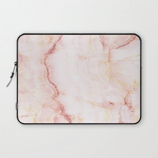 Pink Marble Abstract Computer Cover by Amy Peterson Art Studio - Laptop Sleeve - 13"