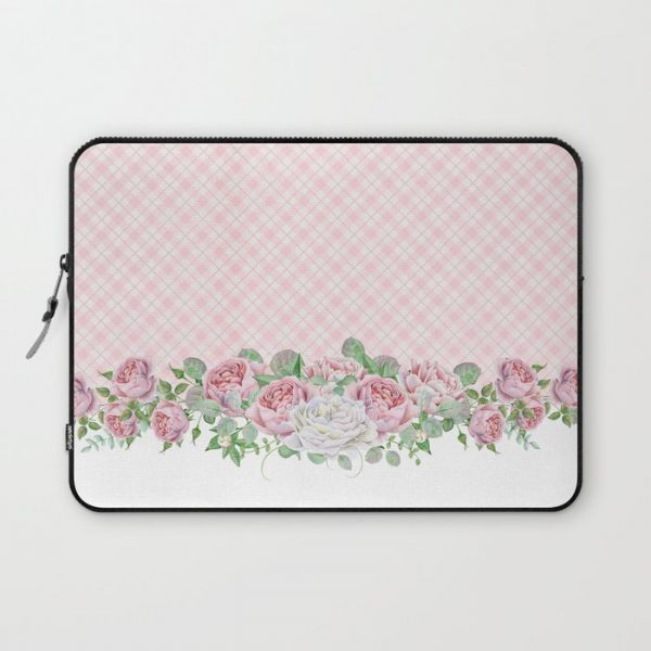 Pink Peonies Computer Cover by Shabby Art Boutique - Laptop Sleeve - 13"