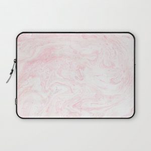 Pink Rose Gold Marble Print Computer Cover by Lumi - Laptop Sleeve - 13"