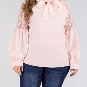 Pink Tops Plus Size Clothes For Women