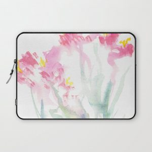 Pink Watercolor Flowers Computer Cover by Jessica Rose - Laptop Sleeve - 13"