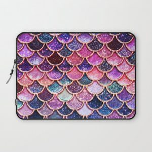 Pink & Purple Trendy Glitter Mermaid Scales Computer Cover by Better HOME - Laptop Sleeve - 13"