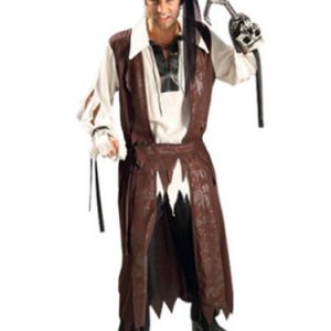 Pirates Of The Caribbean Costume Halloween Men's Brown Captain Jack Costume Outfit Halloween