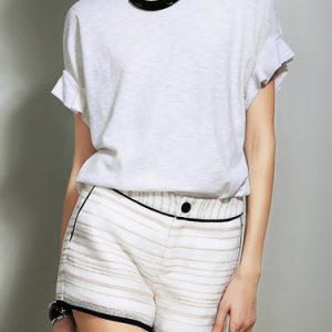 Plain Casual Knitted Batwing T-Shirt