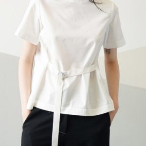 Plain Short Sleeve Simple Short Sleeved Top