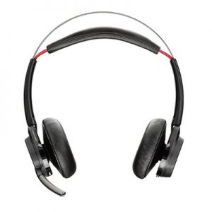 Plantronics 211710-01 Voyager Focus UC B825 Stereo Headset - On-Ear USB-C Bluetooth Adapter Active Noise Canceling Smart Sensors Dynamic Mute Aler