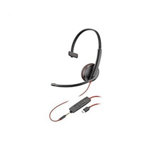 Plantronics Blackwire C3215 Headset - Mono - USB Type C, Mini-phone - Wired - 20 Hz - 20 kHz - Over-the-head - Monaural - Supra-aural - Noise Cancelli