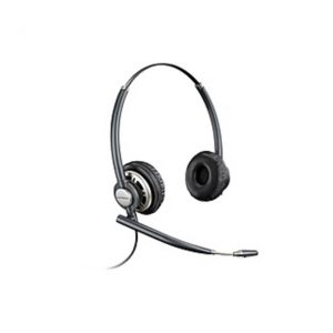 Plantronics HW720 Binaural Headset - Stereo - Wired - Over-the-head - Binaural - Circumaural - Noise Cancelling Microphone - Black