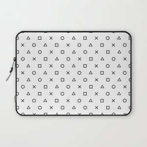 Playstation Controller Pattern (Black on White) Computer Cover by XOOXOO - Laptop Sleeve - 13"