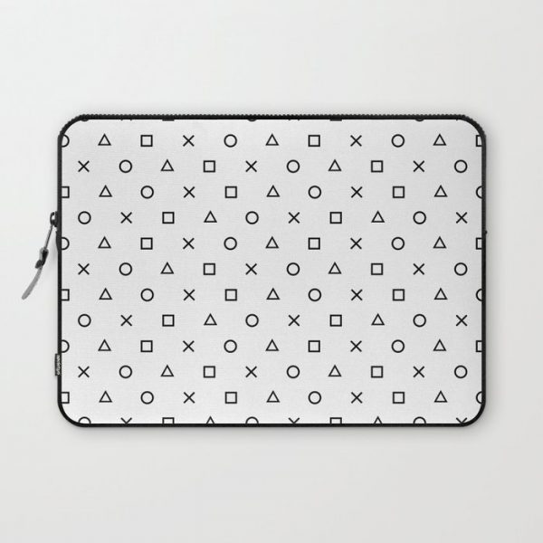 Playstation Controller Pattern (Black on White) Computer Cover by XOOXOO - Laptop Sleeve - 13"