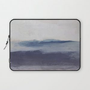 Plum Purple Navy Lavender Blue Abstract Painting Wall Art Prints, Ocean Waves Horizon, Modern Wall Computer Cover by Rachel Elise - Laptop Sleeve - 13