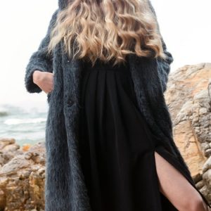 Pockets Elegant Wool Blend Long Sleeve Coat