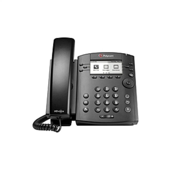 Polycom VVX 300 IP Phone - 6 x Total Line - VoIP - Speakerphone - 2 x Network (RJ-45) - PoE Ports