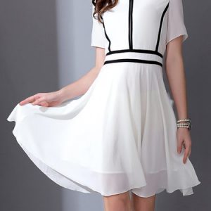 Polyester Elegant A-line Midi Dress