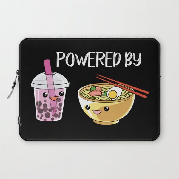 Powered by Ramen and Boba-Tea Computer Cover by shirtbubble - Laptop Sleeve - 13"