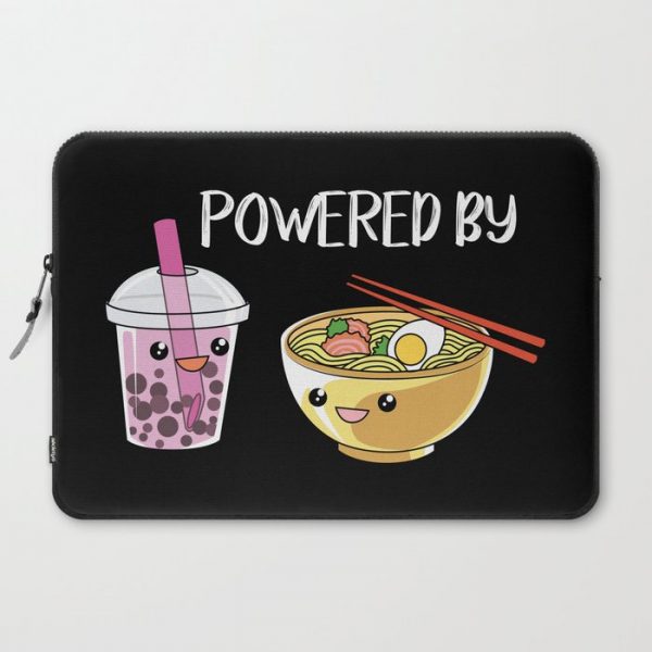 Powered by Ramen and Boba-Tea Computer Cover by shirtbubble - Laptop Sleeve - 15"