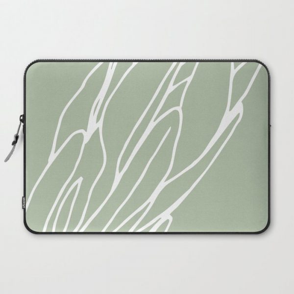 Protea Celadon Computer Cover by Lu Haddad - Laptop Sleeve - 15"